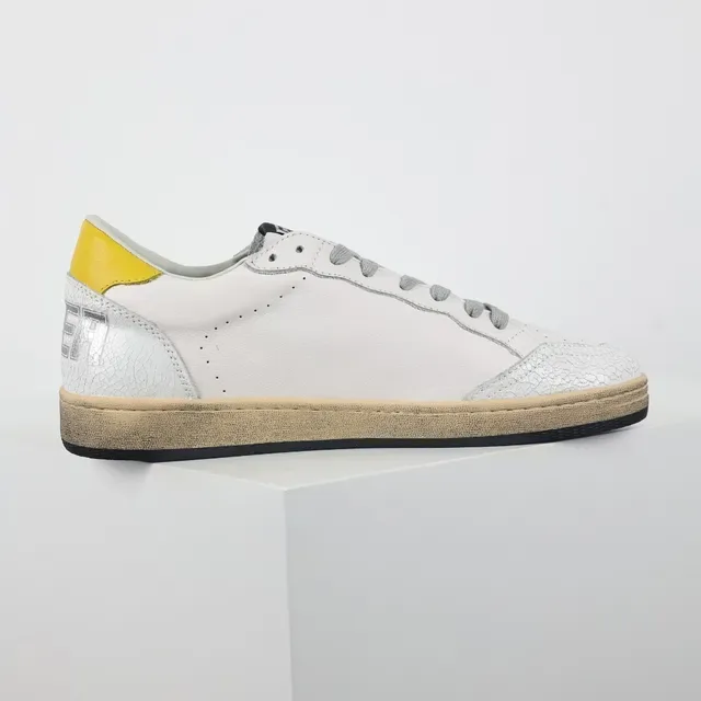 Golden Goose White Burgundy Cracked Leather Upper Star Side Patch Lifestyle Sneakers 7