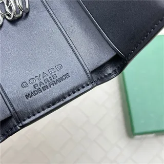 Goyard Keyholder Wallet Blue White Tri-Fold Contrasting Stitching Short Wallet 2