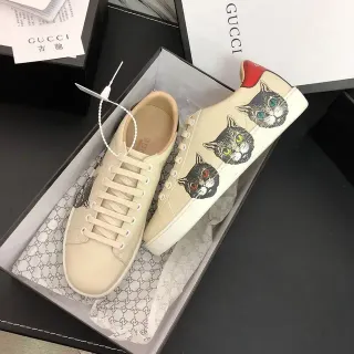 Gucci Ace Cat Print Off-White Lifestyle Sneakers