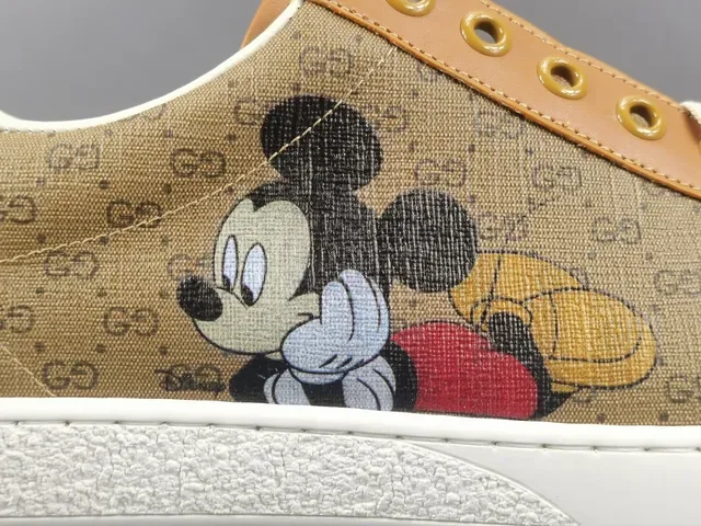 Gucci Ace Disney Mickey Mouse GG Supreme Canvas Chaussures Lifestyle 6