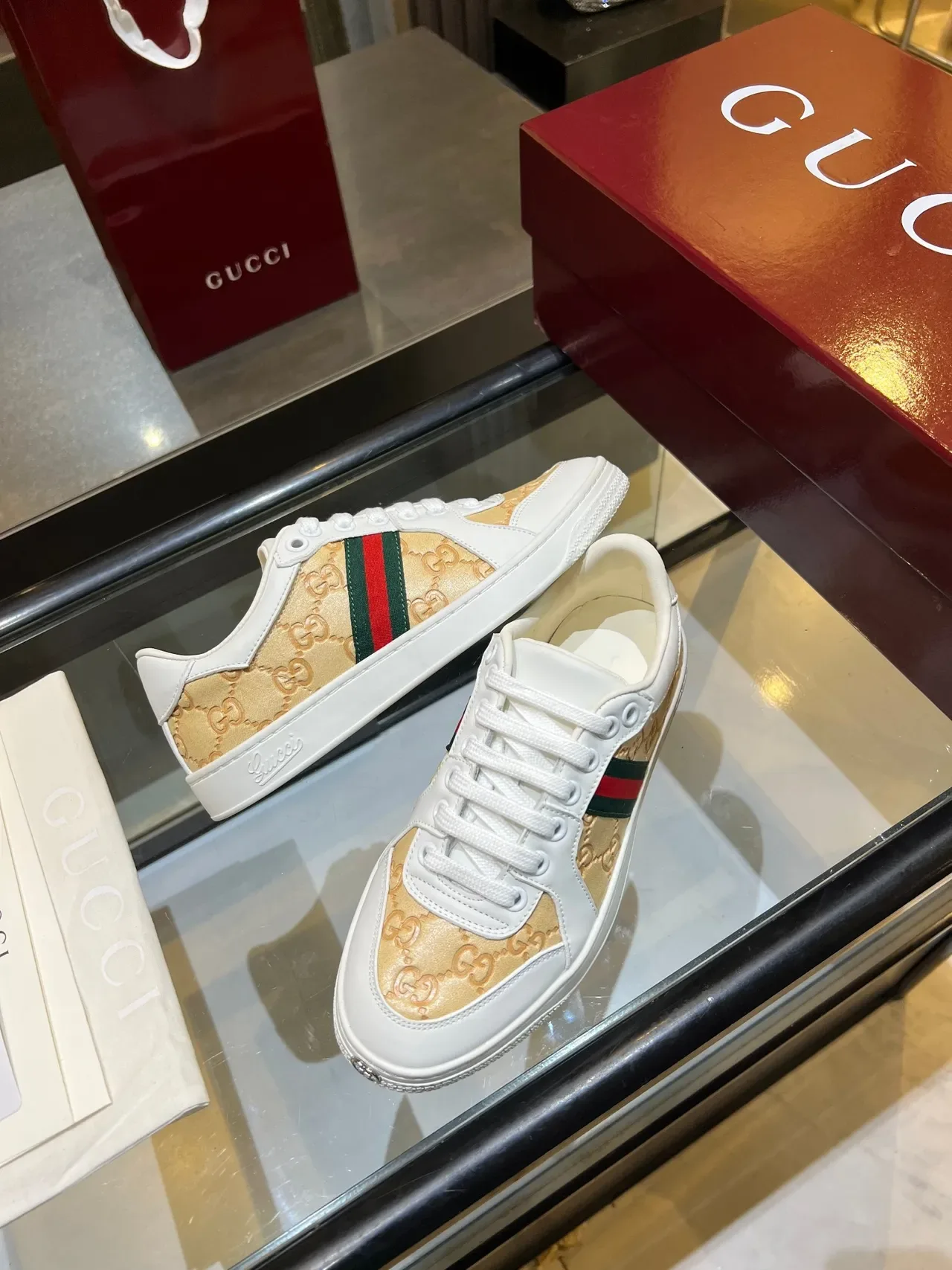 Gucci Ace GG Monogram Web Stripe Lifestyle Sneakers 3