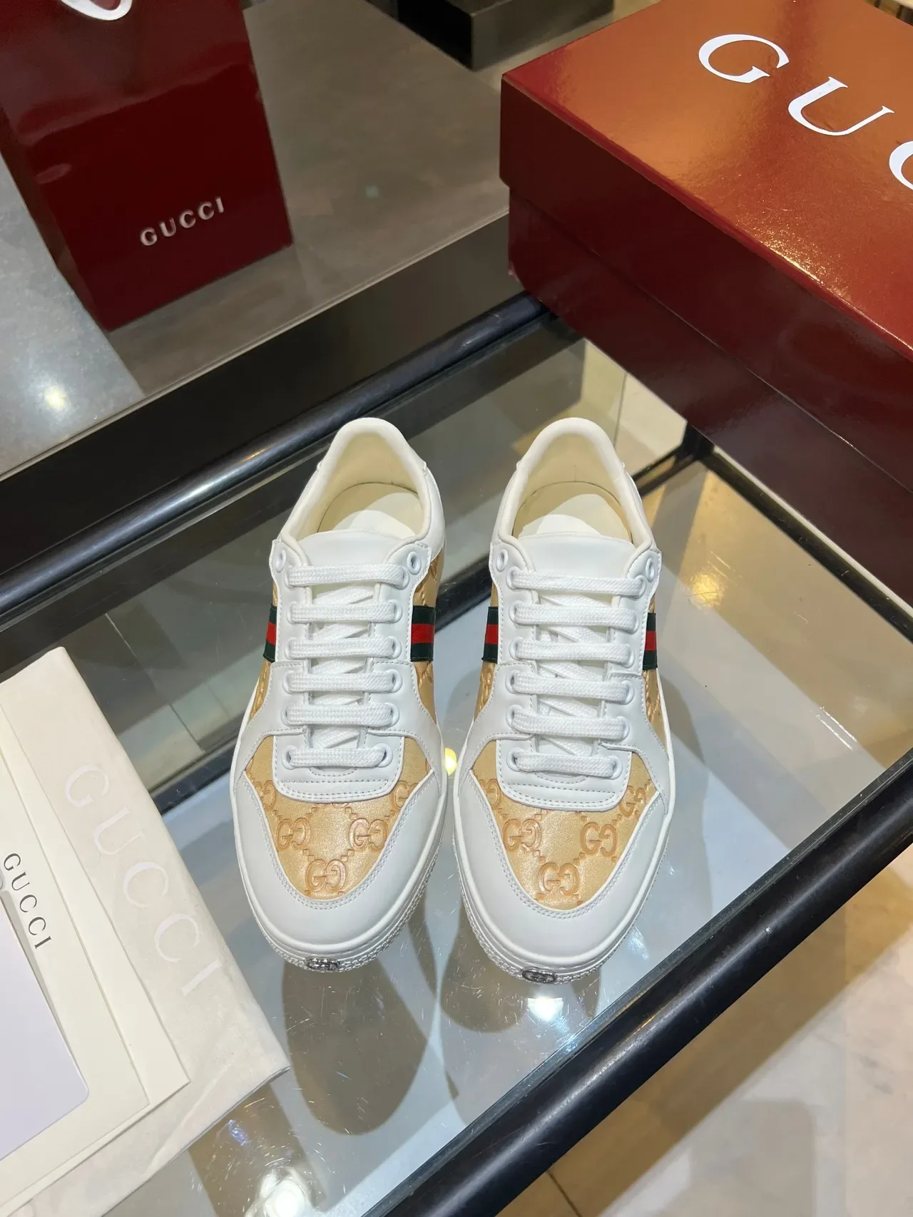 Gucci Ace GG Monogram Web Stripe Lifestyle Sneakers 4