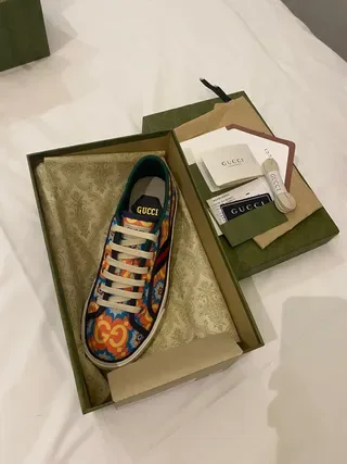 Gucci Ace Multicolor Ornamental Print Lifestyle Sneakers 5