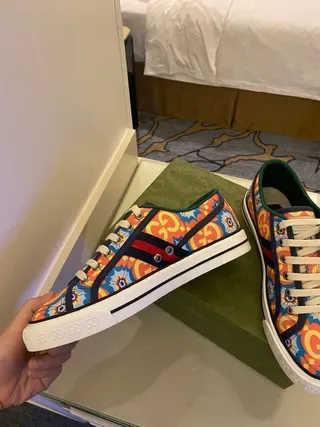Gucci Ace Multicolor Ornamental Print Lifestyle Sneakers 6