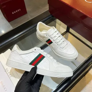 Gucci Ace أبيض GG Monogram Web Stripe Lifestyle سنيكرز