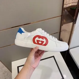 Gucci Ace White Red Blue Logo Lifestyle Sneakers