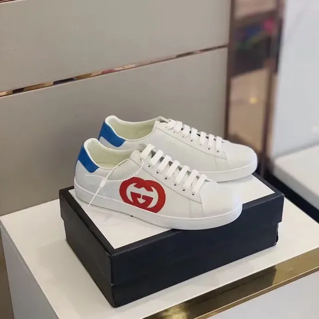 Gucci Ace White Red Blue Logo Lifestyle Sneakers 2