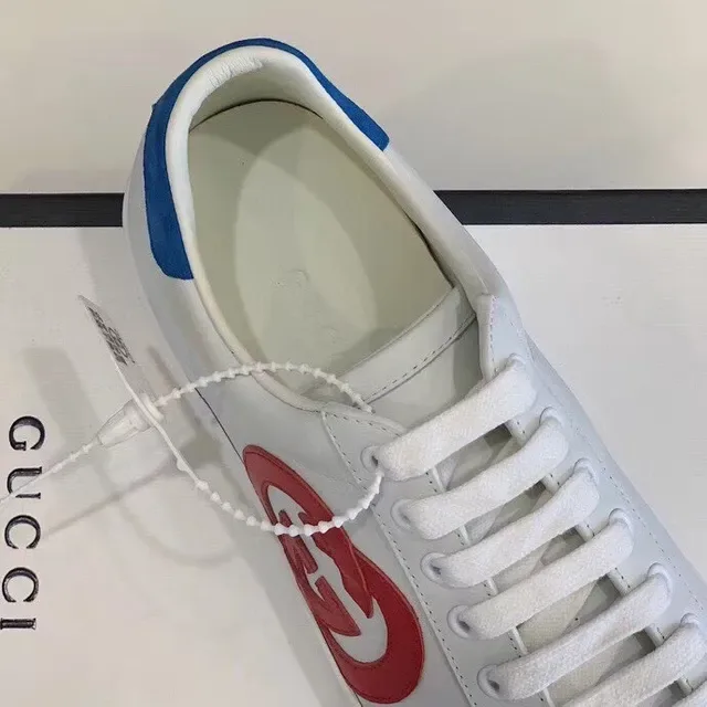 Gucci Ace White Red Blue Logo Lifestyle Sneakers 4