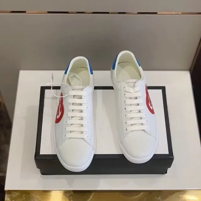 Gucci Ace White Red Blue Logo Lifestyle Sneakers 7