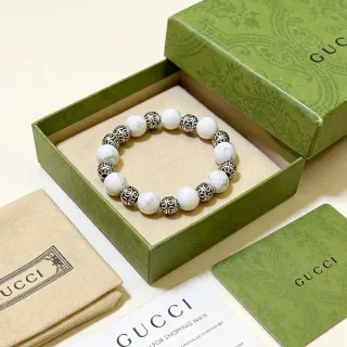 Gucci Beaded Marble and Interlocking G Bracelet