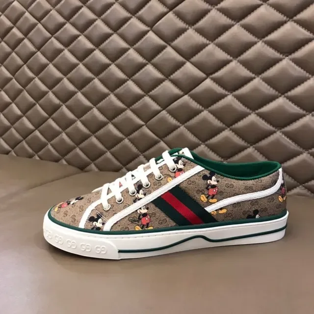 Gucci Beige Multicolor Monogram Canvas Mickey Mouse Print Lifestyle Sneakers 7