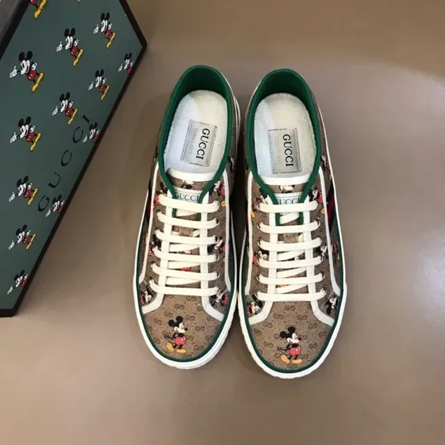 Gucci Beige Multicolor Monogram Canvas Mickey Mouse Print Lifestyle Sneakers 8