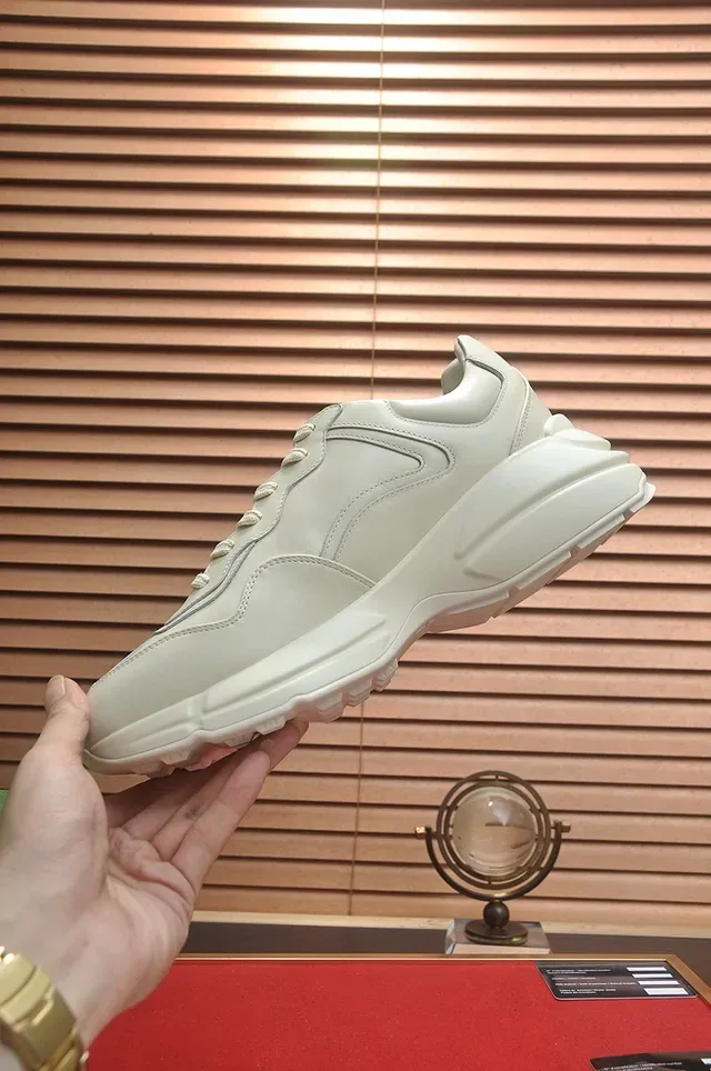 Gucci Beige Red Chunky Sole Side Logo Print Lifestyle Sneakers 9