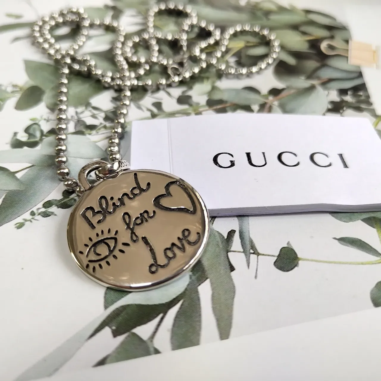Gucci Blind for Love Silver Engraved Motifs Open Cuff Bangles Bracelet 2