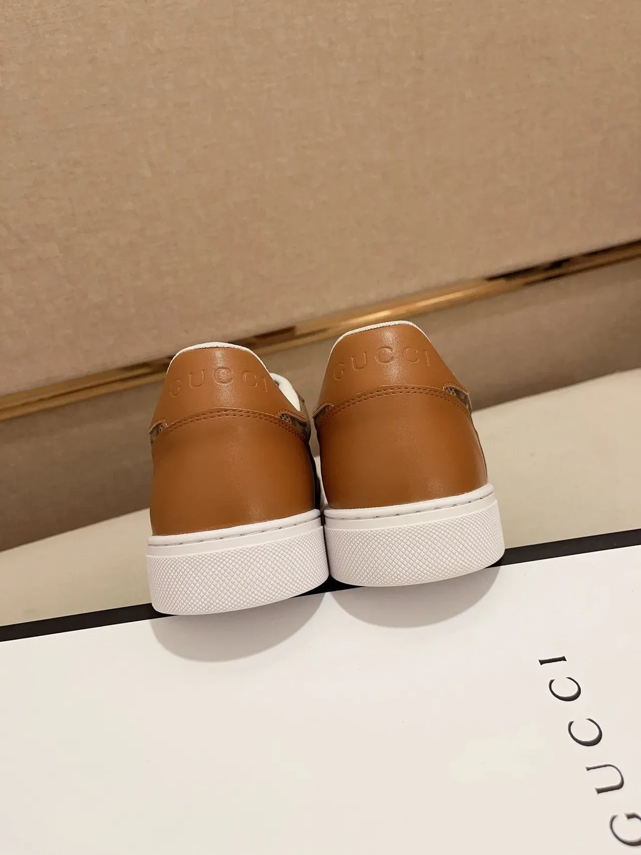 Gucci Brown Beige Monogram Canvas Leather Overlays Lifestyle Sneakers 8