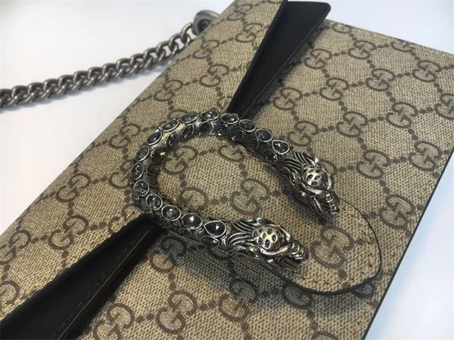 Gucci Dionysus بيج وأحمر GG Monogram قماش جلد غطاء تزيين حقيبة 4