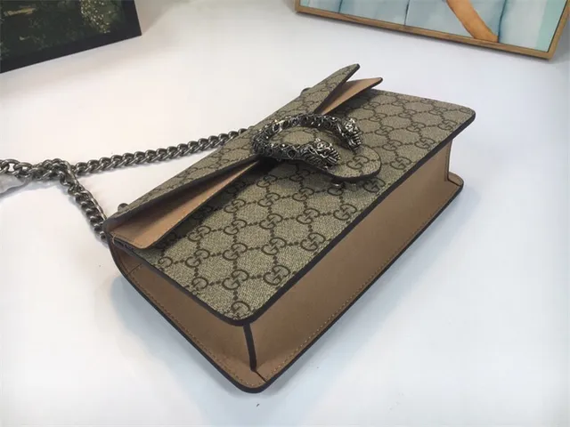 Gucci Dionysus بيج وأحمر GG Monogram قماش جلد غطاء تزيين حقيبة 13