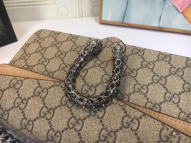 Gucci Dionysus بيج وأحمر GG Monogram قماش جلد غطاء تزيين حقيبة 14