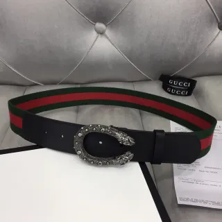Gucci Dionysus Web Stripe Leather Belt
