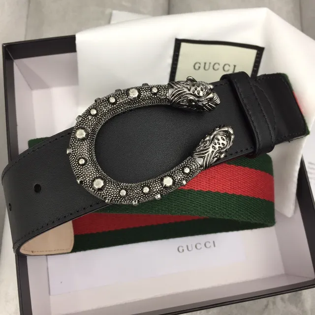 Gucci Dionysus Web Stripe Leather Belt 2