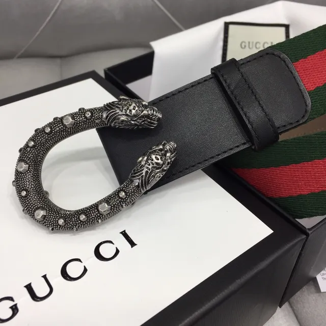 Gucci Dionysus Web Stripe Leather Belt 3