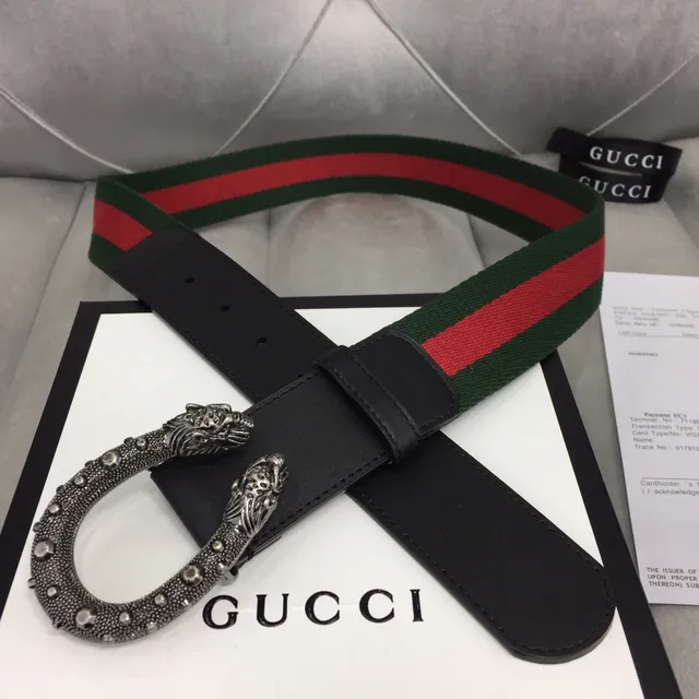 Gucci Dionysus Web Stripe Leather Belt 8