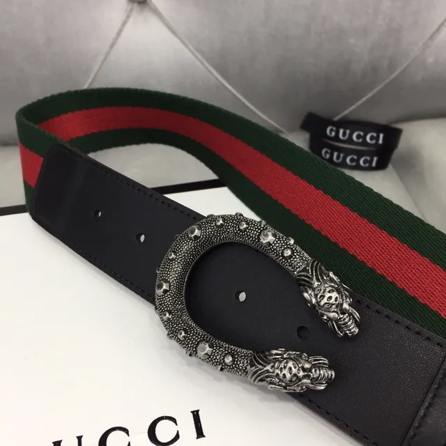 Gucci Dionysus Web Stripe Leather Belt 9