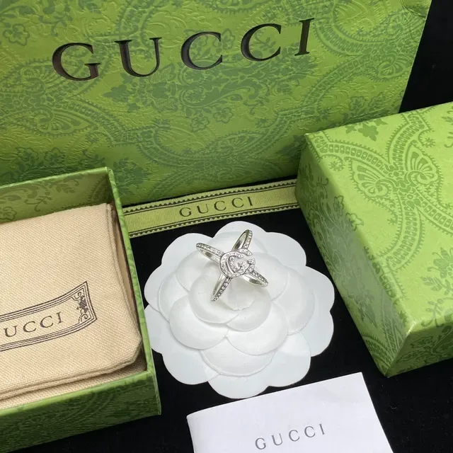 Gucci Double G Pavé Two-Tone Earrings 4