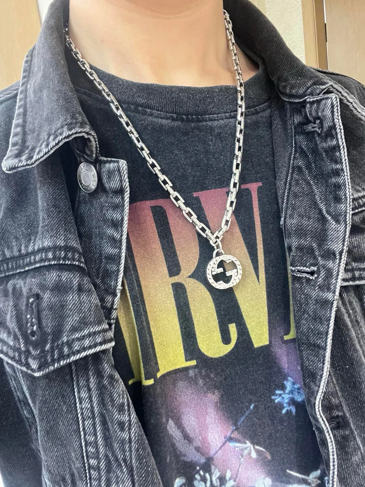Gucci Double G Pendant Necklace Silver-Toned Chain Necklace 8