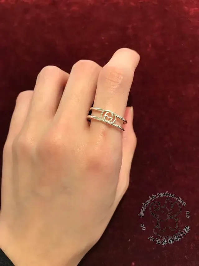 Gucci Double G Ring Silver White Polished Ring 3
