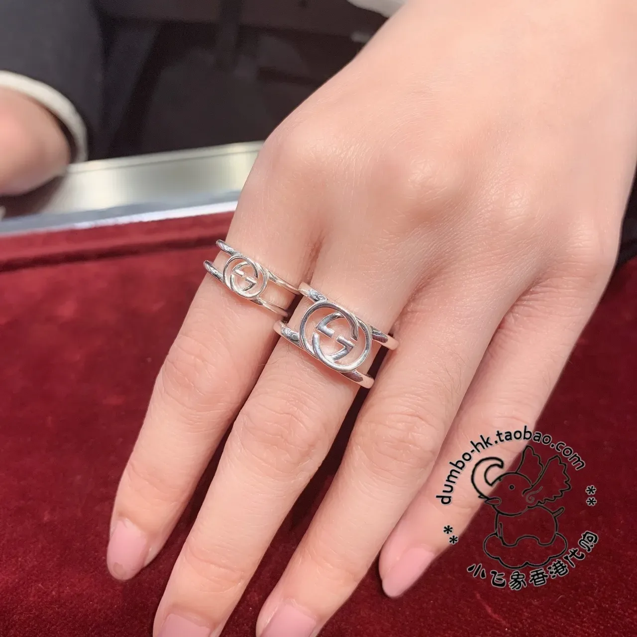 Gucci Double G Ring Silver White Polished Ring 4