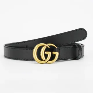 Gucci GG Marmont Black Leather Belt