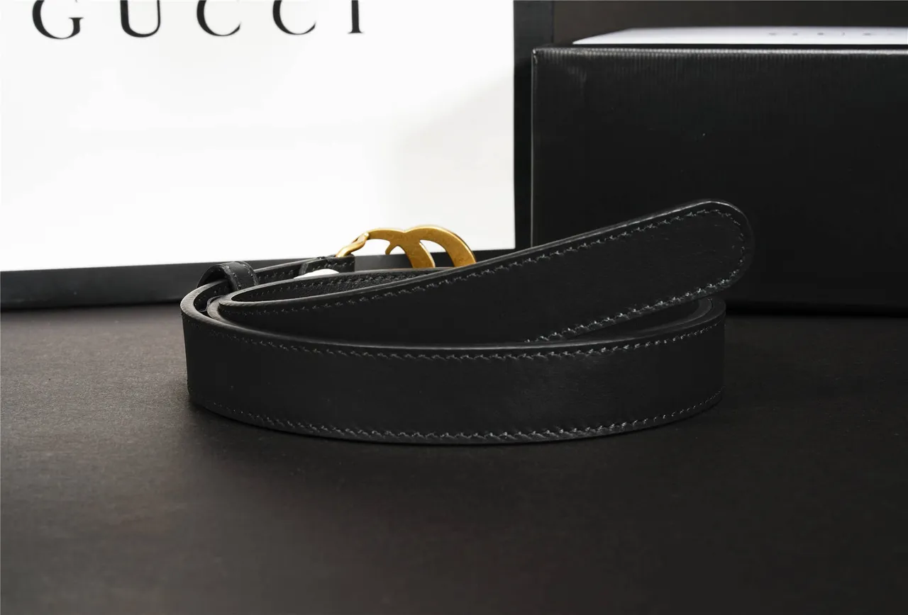 Gucci GG Marmont Black Leather Belt 7