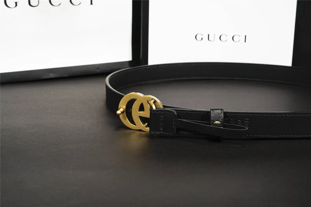 Gucci GG Marmont Black Leather Belt 10