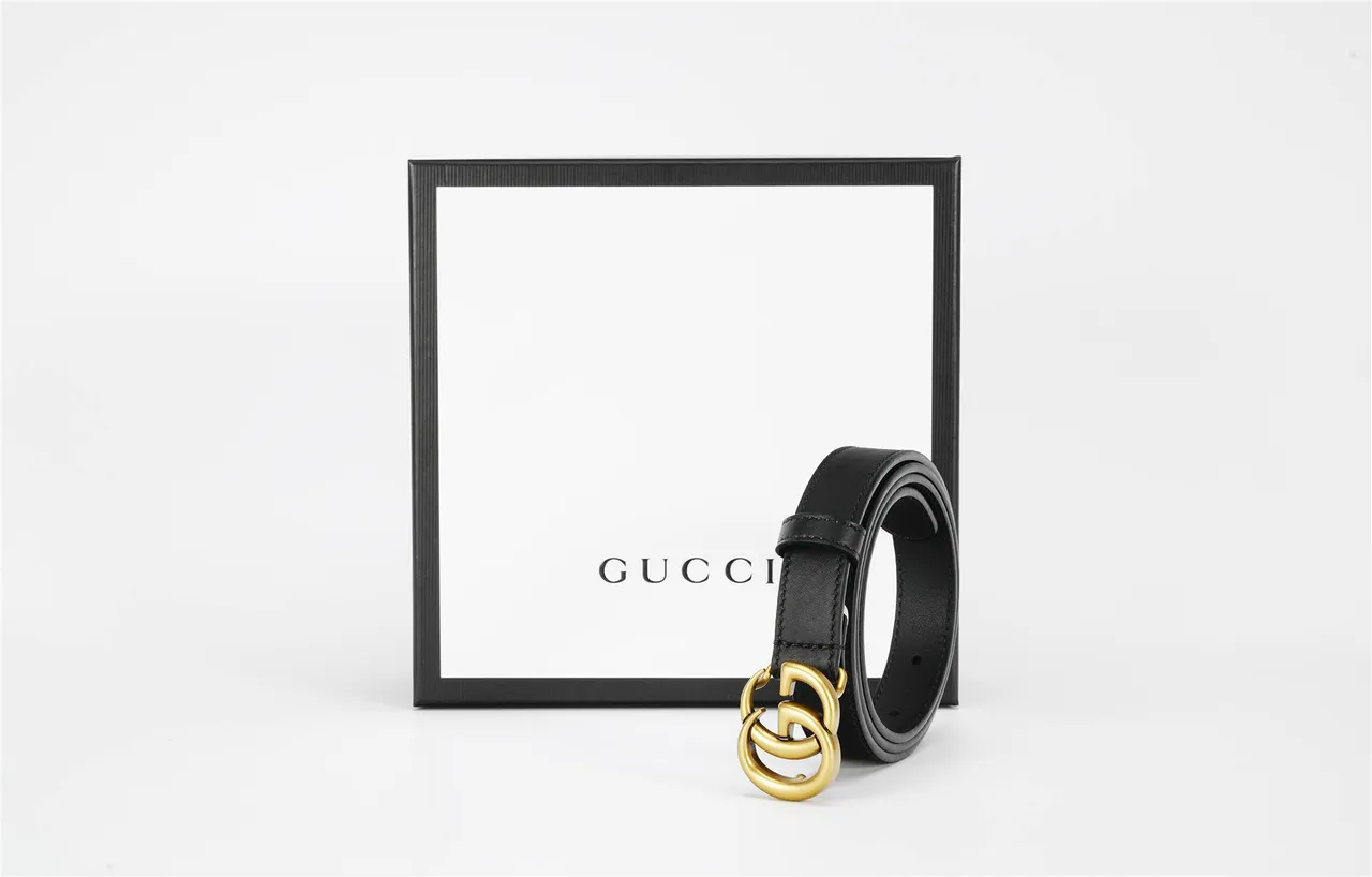 Gucci GG Marmont Black Leather Belt 17