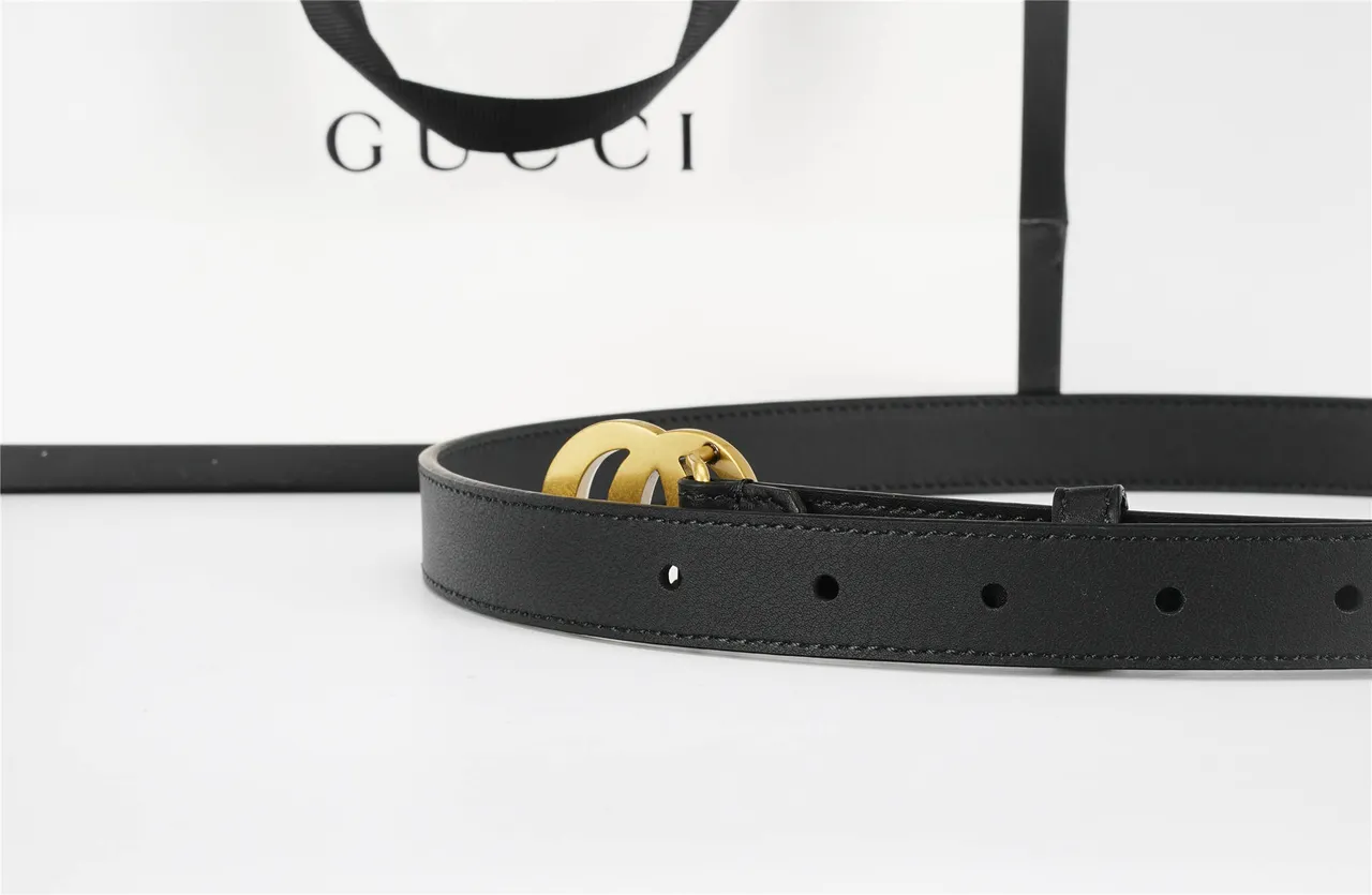 Gucci GG Marmont Black Leather Belt 19
