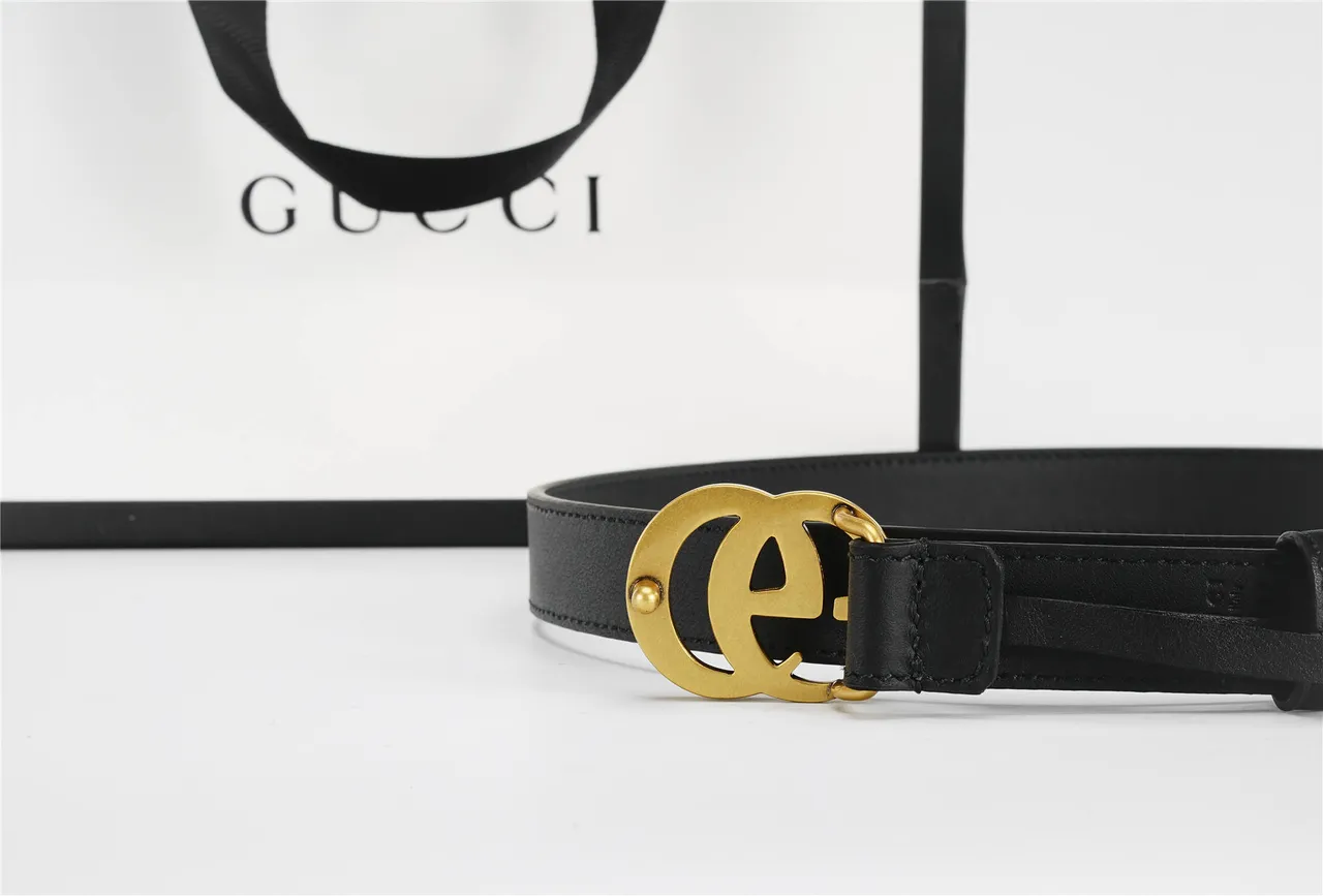 Gucci GG Marmont Black Leather Belt 20