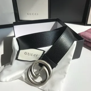 Gucci GG Marmont Black Leather Belt