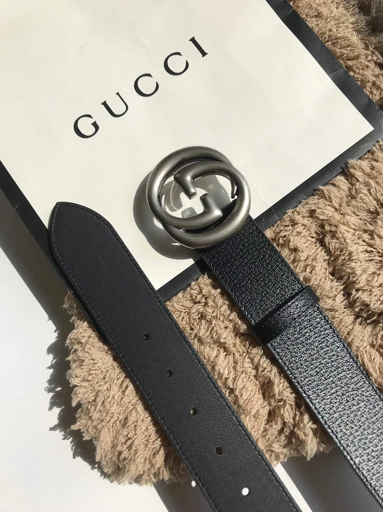 Gucci GG Marmont Black Leather Belt 9