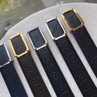 Gucci GG Marmont Embossed Monogram Leather Belt