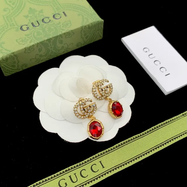Gucci GG Marmont Gold Red Chain Interlocking G Charms Bracelet 4