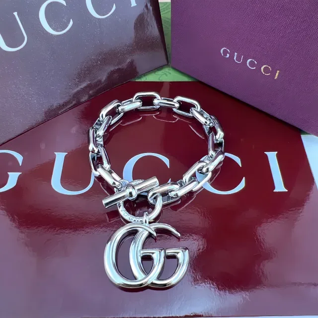 Gucci GG Marmont Gold-Tone Chain Bracelet 4