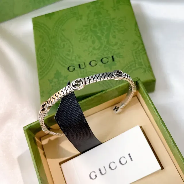 Gucci GG Marmont Interlocking G Braided Cuff Bracelet 3