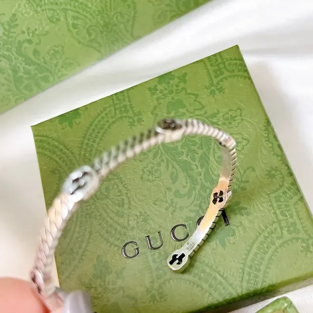 Gucci GG Marmont Interlocking G Braided Cuff Bracelet 5