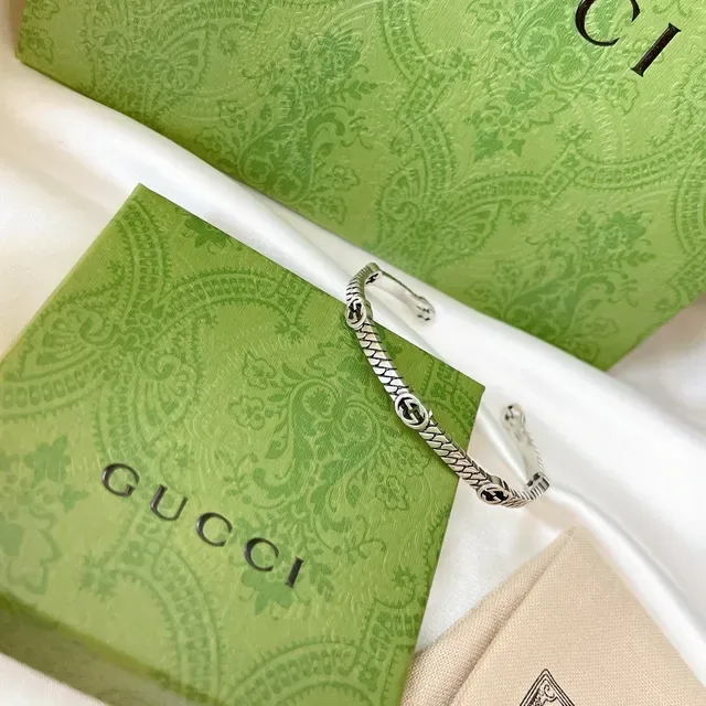 Gucci GG Marmont Interlocking G Braided Cuff Bracelet 6