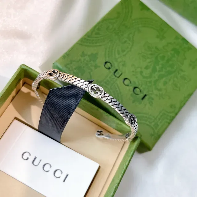 Gucci GG Marmont Interlocking G Braided Cuff Bracelet 8