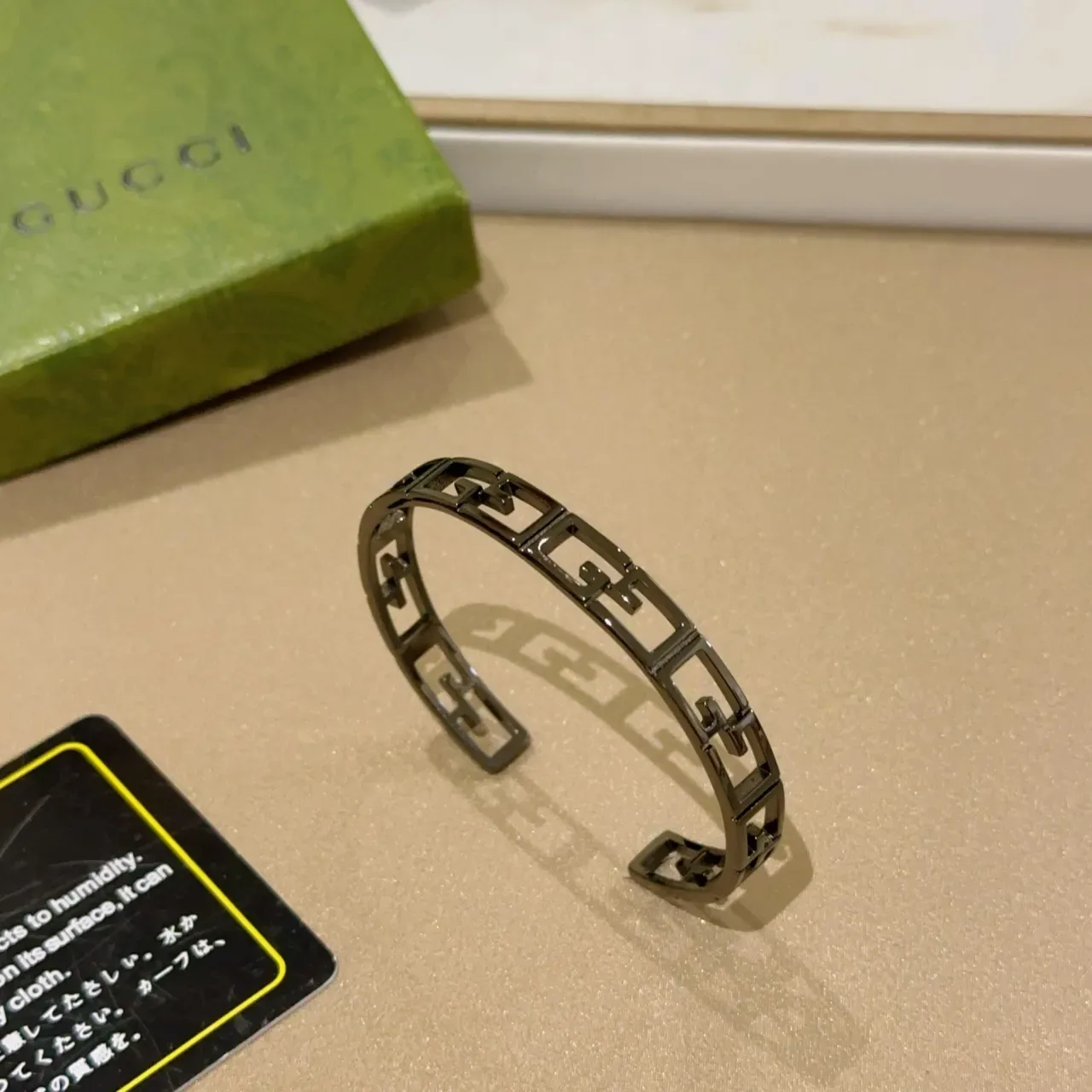 Gucci GG Marmont Interlocking G Motif Open Cuff Bracelet 6