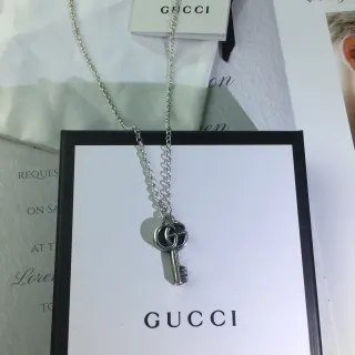 Gucci GG Marmont Key Pendant Silver-Tone Necklace