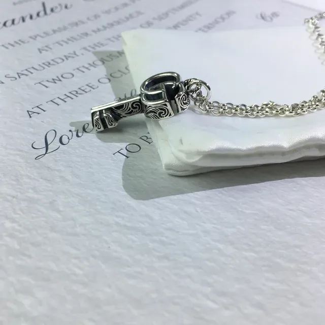 Gucci GG Marmont Key Pendant Silver-Tone Necklace 3