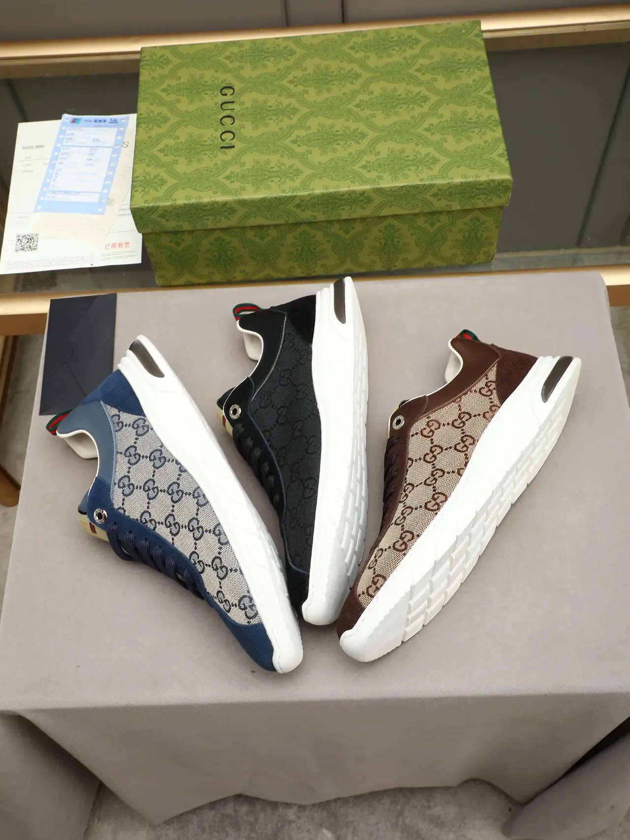 Gucci GG Monogram Canvas and Suede Lifestyle Sneaker 2